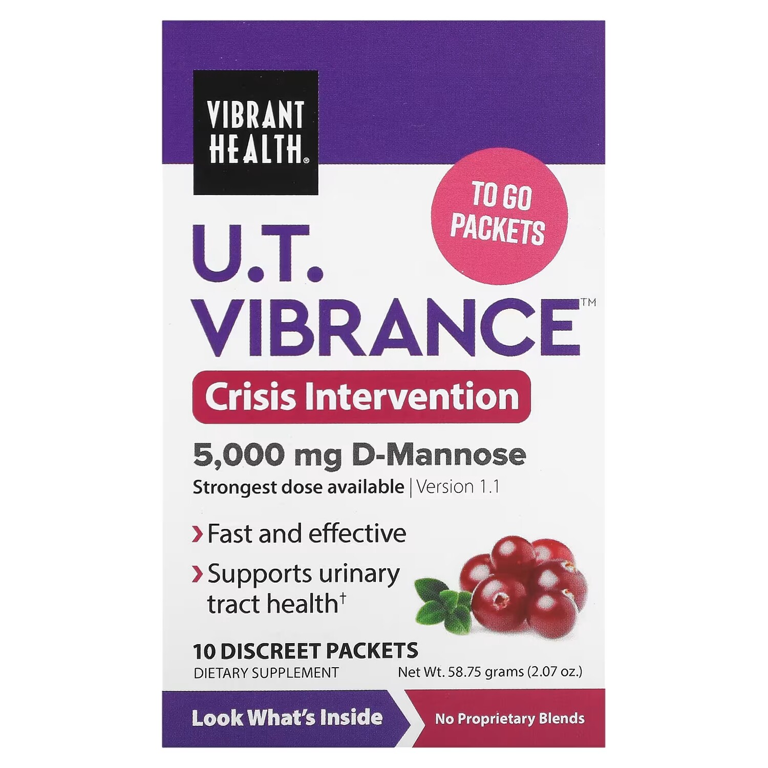 

Добавка Vibrant Health UT Vibrance, 10 пакетиков по 5,875 г