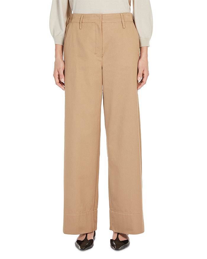 

Брюки Unico High Rise Max Mara, коричневый/бежевый
