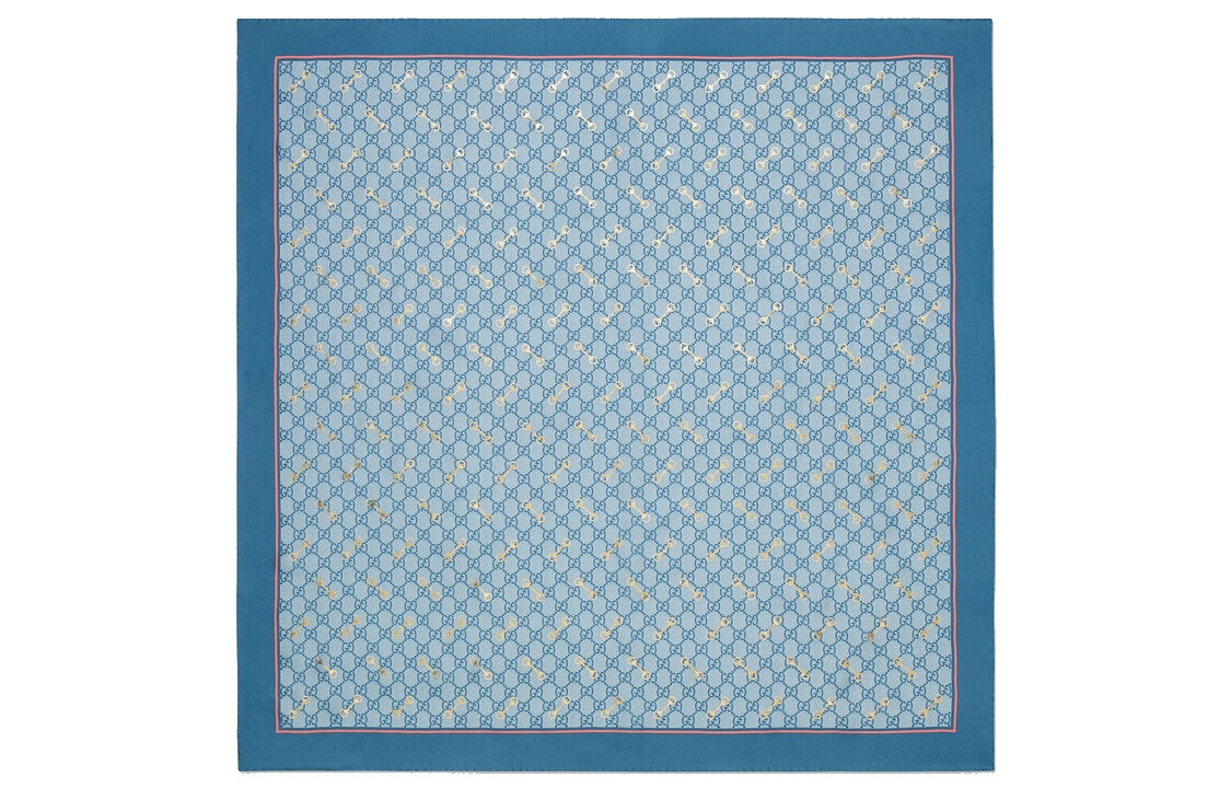 

GUCCI Женский шелковый шарф, Blue