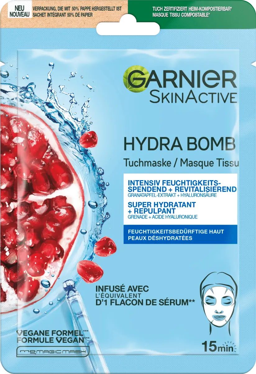 

Тканевая маска Hydra Bomb Гранат 28г Garnier