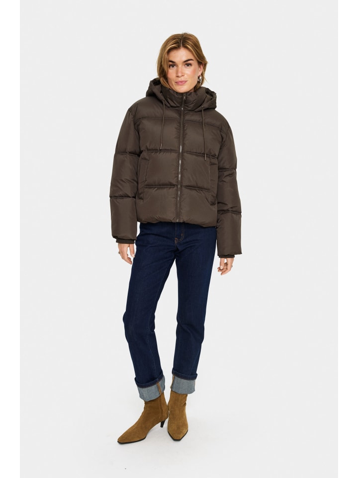 

SAINT TROPEZ Куртка FeySZ, свободный крой, шоколадно-коричневый цвет