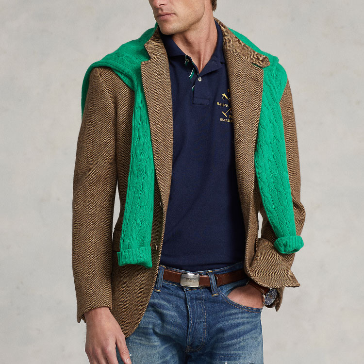 Поло SS23 мужское Polo Ralph Lauren, синий — фото 4
