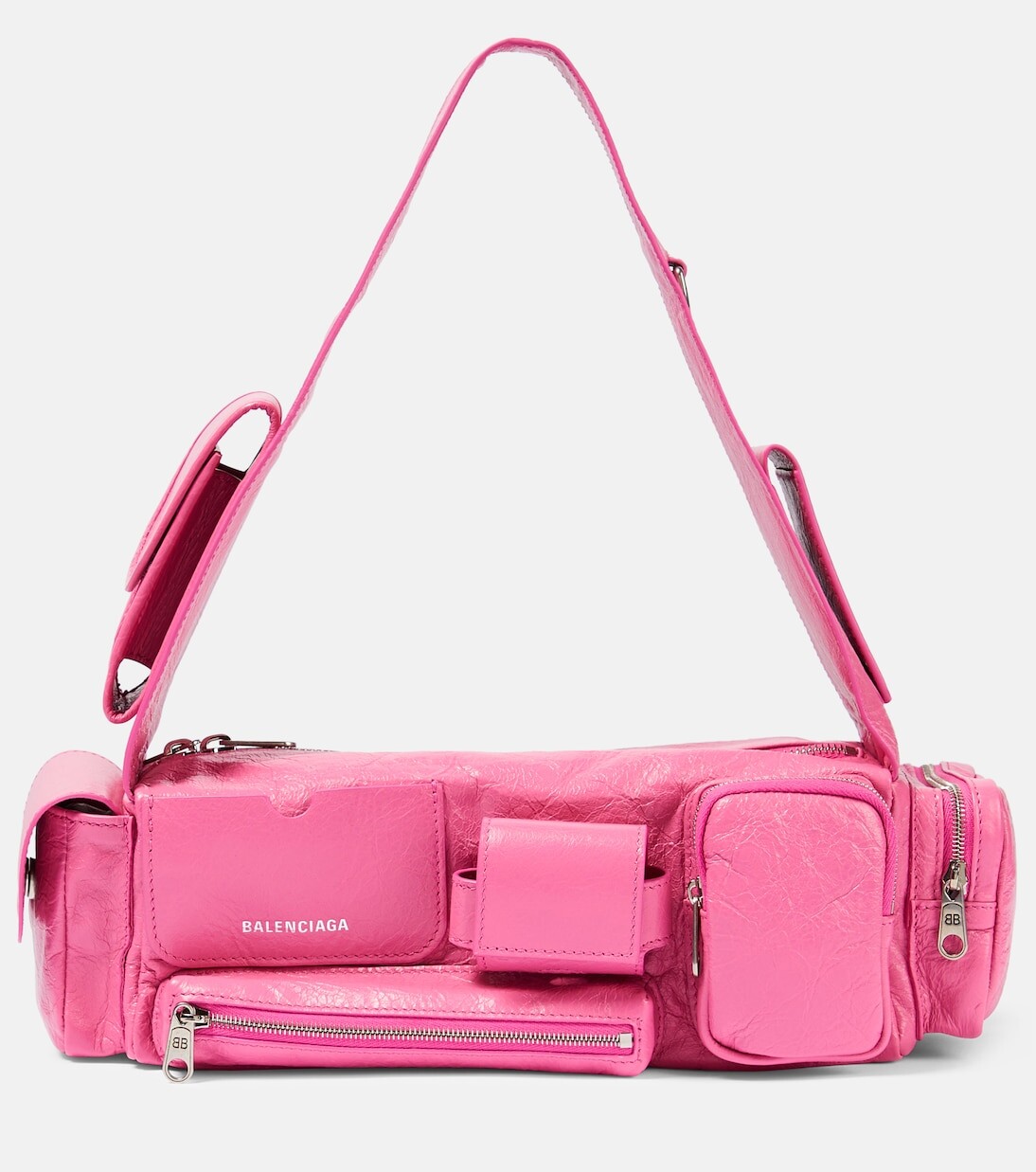 

Кожаная сумка через плечо superbusy xs Balenciaga, розовый