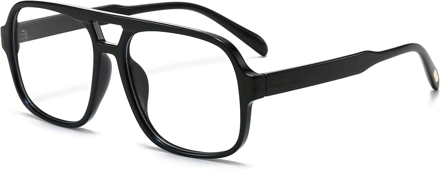 

Ретро-солнцезащитные очки-авиаторы для женщин и мужчин. Модные классические квадратные солнцезащитные очки-авиаторы в стиле 70-х. Винтажные очки Breaksun, Black/Clear