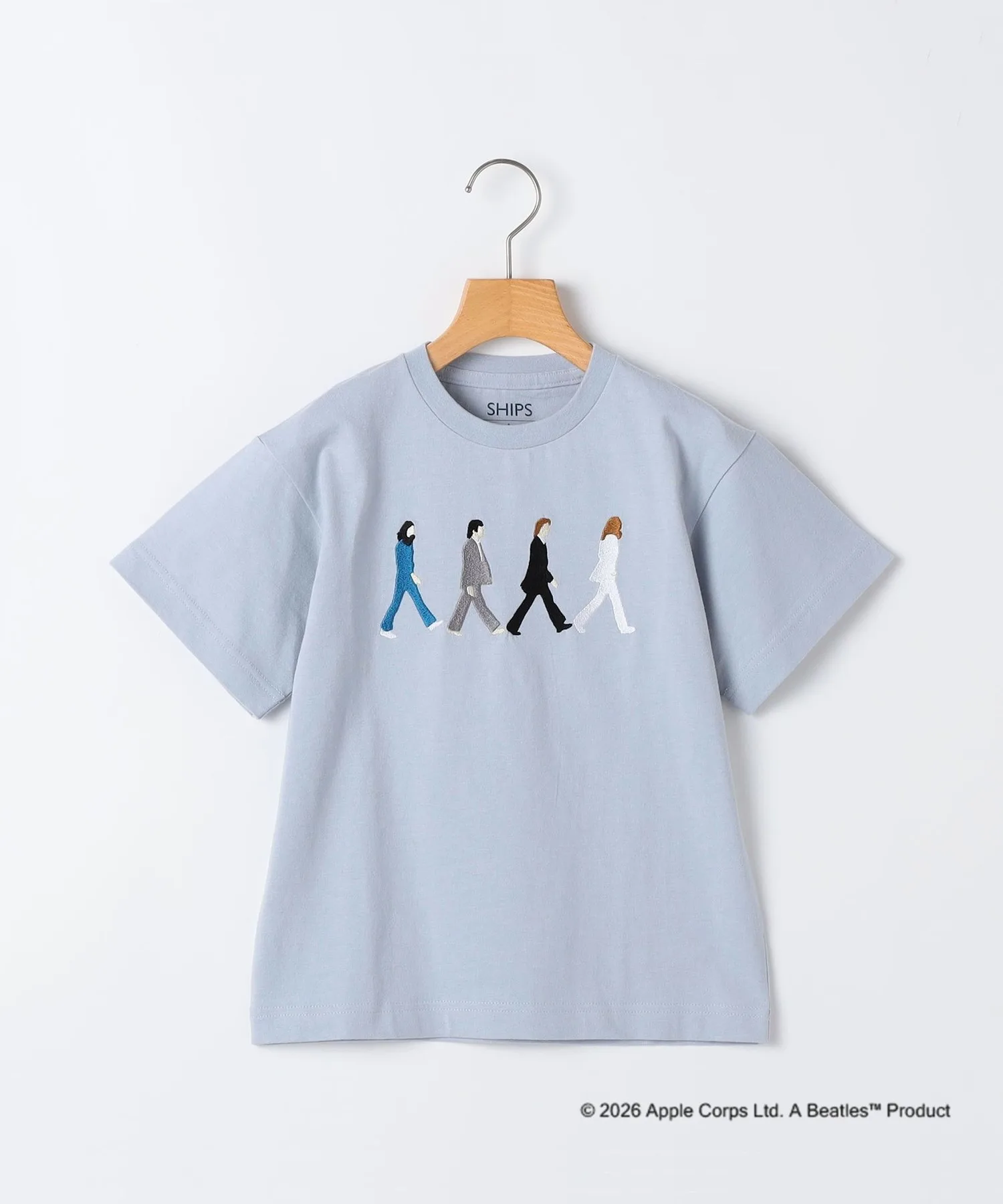 Детская футболка SHIPS KIDS The Beatles с вышивкой, светло-голубой