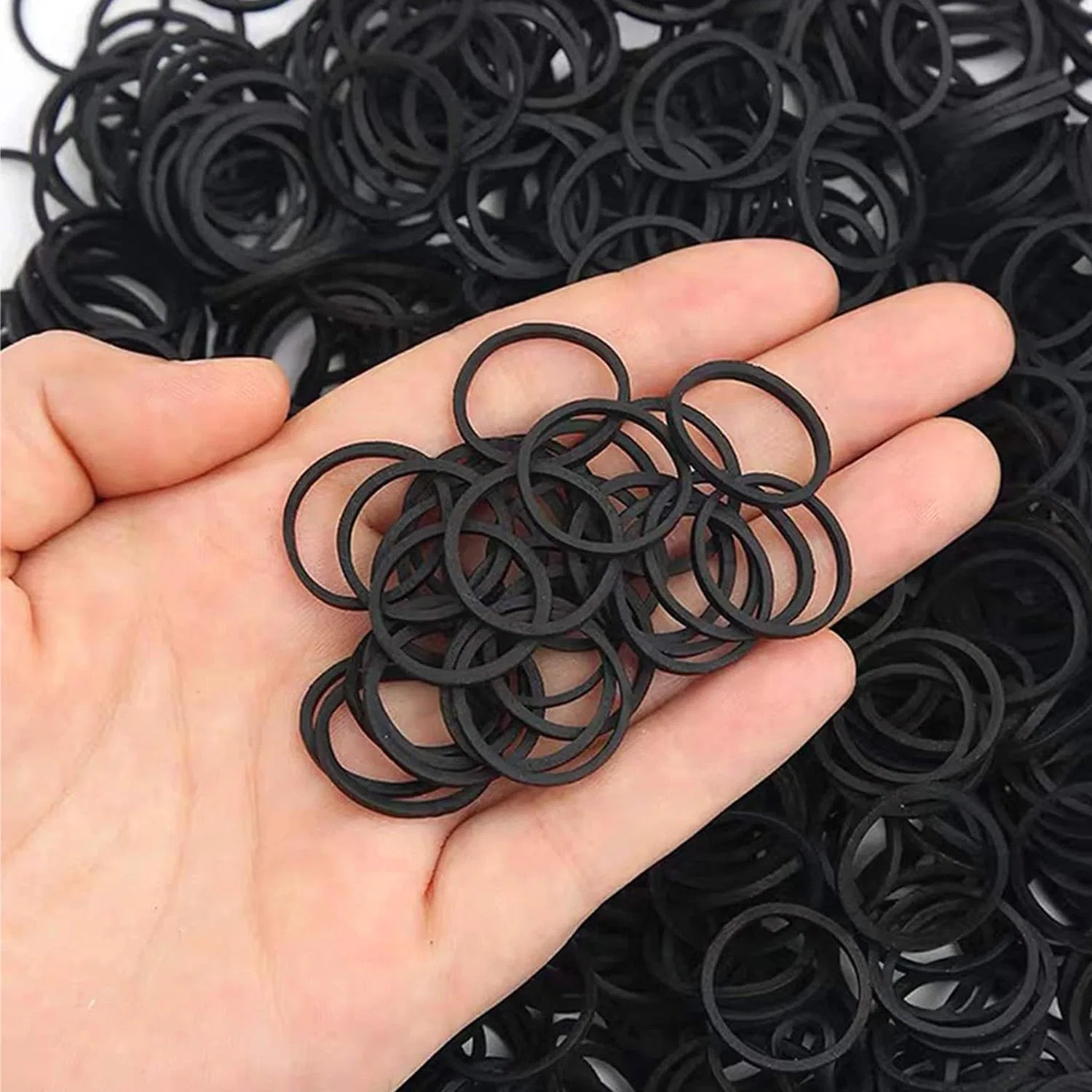Набор из 500 черных резинок для волос Xmbygey, Black 500Pcs — фото 4