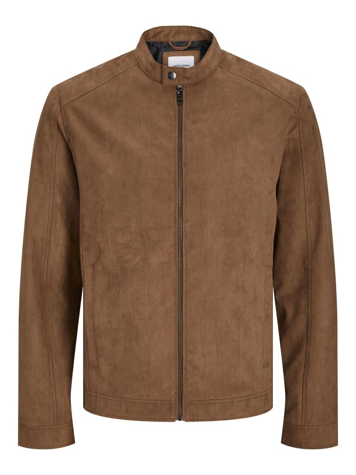 

Кожаная куртка Jack & Jones, коричневый