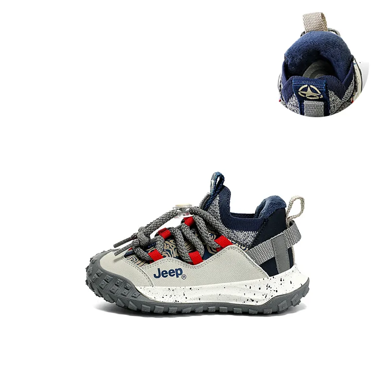 Jeep Кроссовки детские mid top из искусственной кожи красные и синие