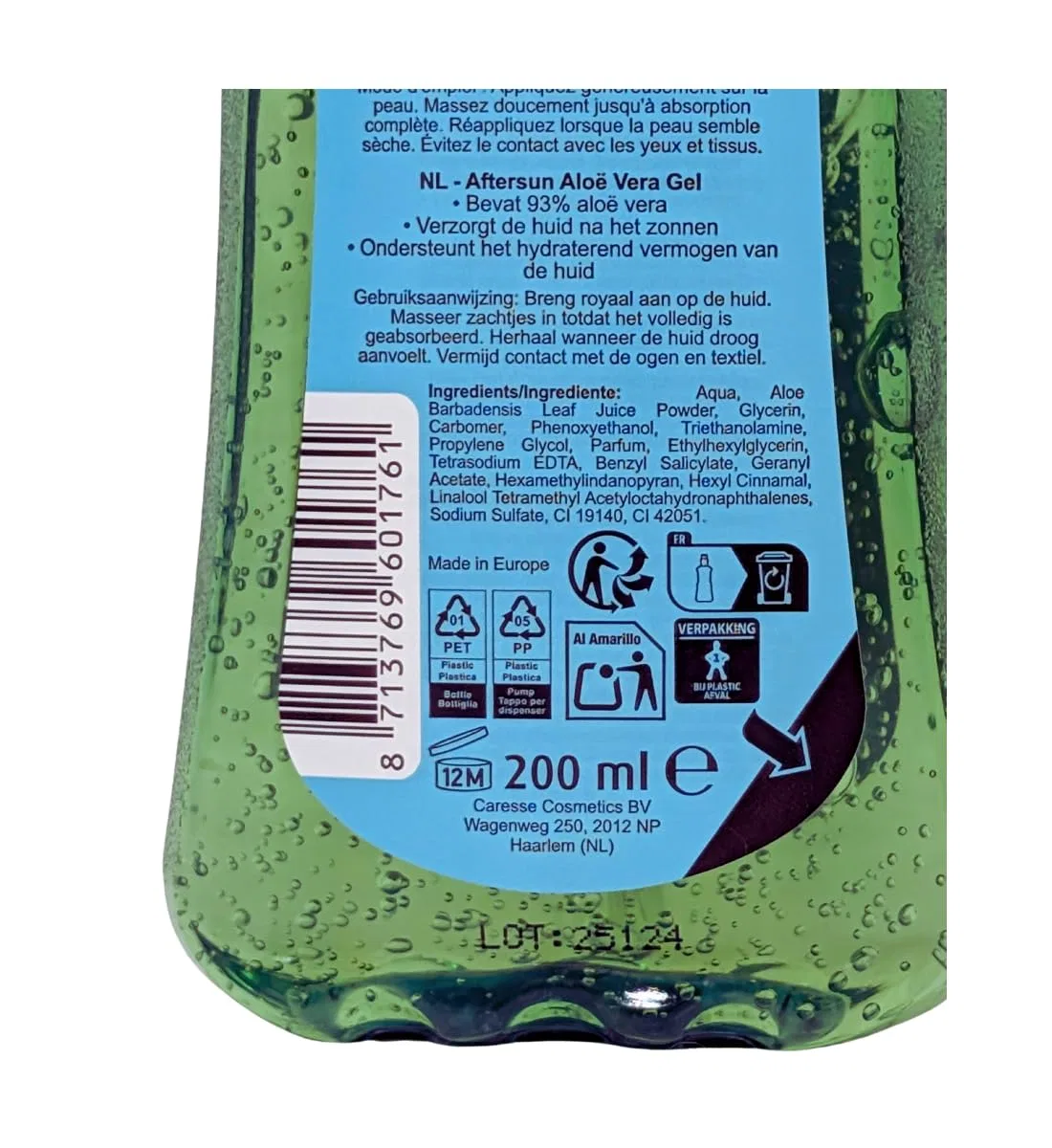 Увлажняющий гель после загара с алоэ вера Caribbean Bronze Aftersun Gel Osoretail — фото 3