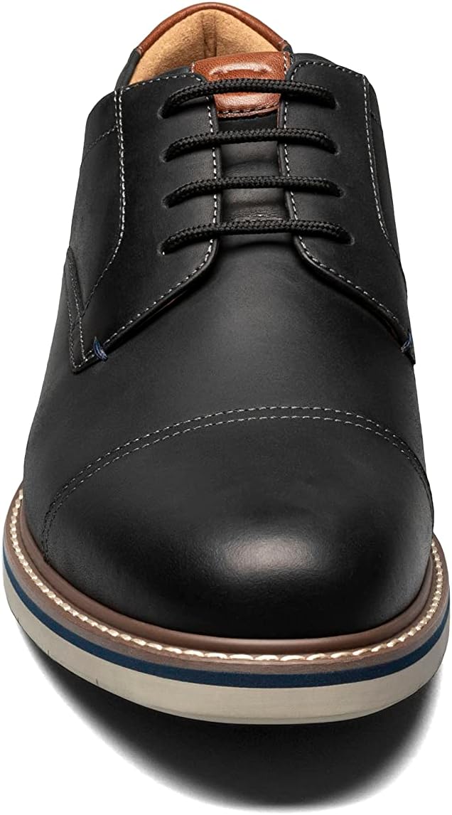 Мужские оксфорды Florsheim Neufeld с кап-тоу, черный — фото 2