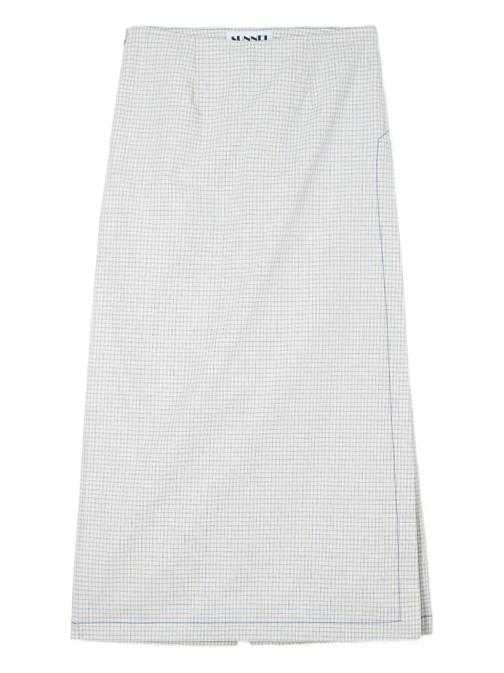 

Юбка в клетку со вставками Sunnei, белый