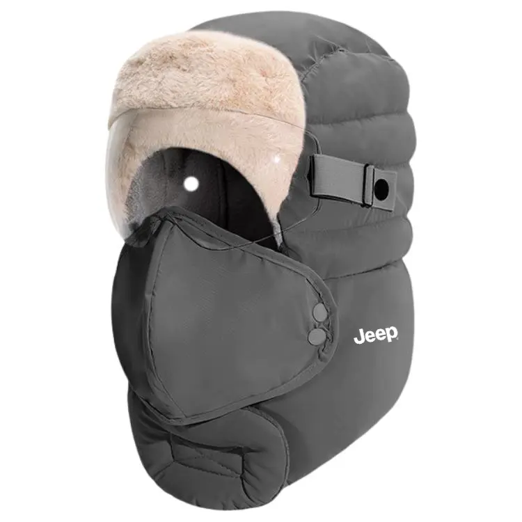 

Женская хлопковая кепка-траппер для отдыха на природе Jeep, mountain серый[hat+upgraded goggles]