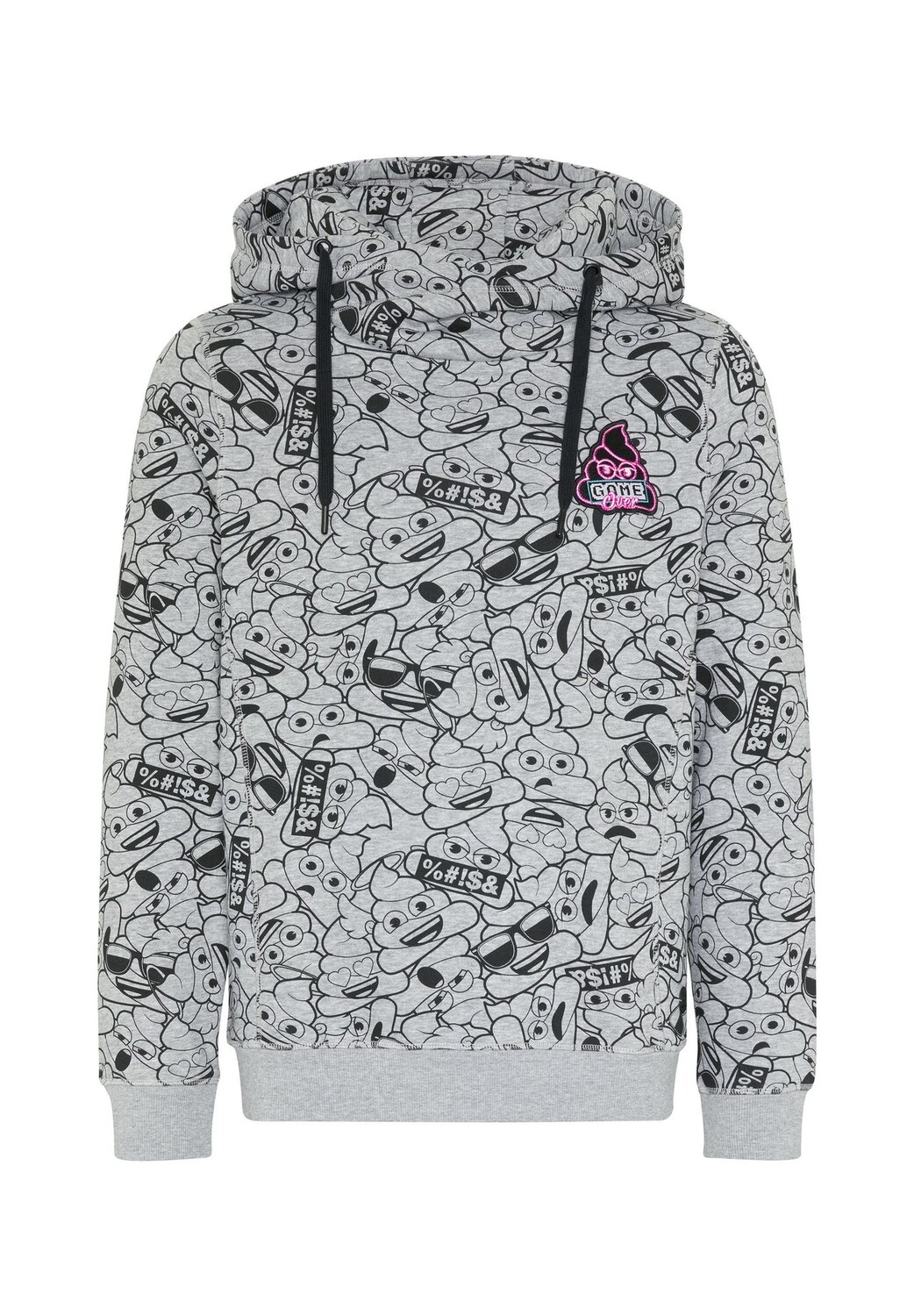 

Худи с принтом Pile of Poo emoji, цвет Medium Grey Black