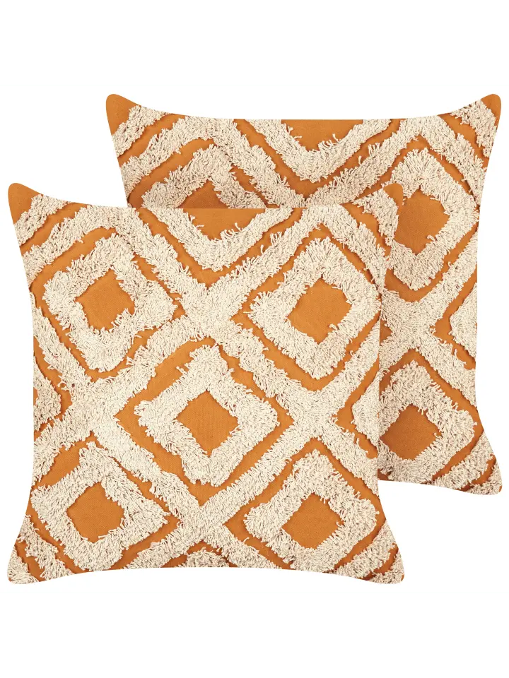 

Декоративная подушка Beliani 2er Set Deko GILLY, цвет orange/weiß
