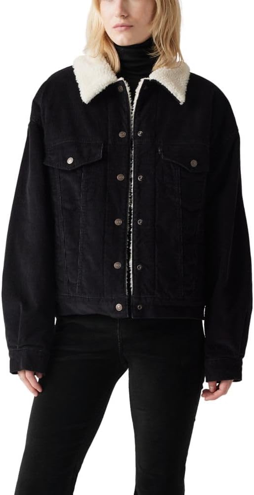 

Женская куртка Levi's с воротником из шерпы, черный
