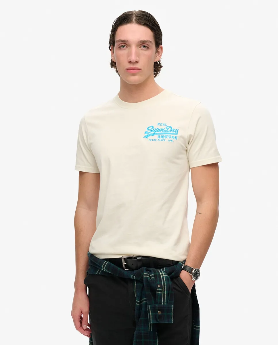 

Футболка с графическим логотипом Vintage Neon Superdry, белый