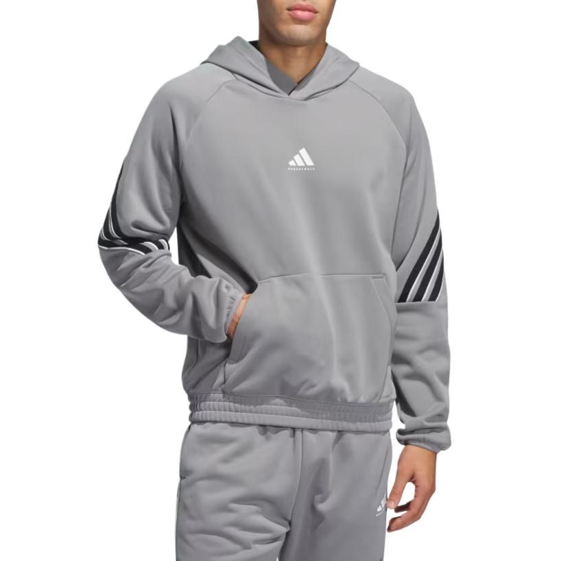 Select Foundation Fleece Hoodie Adidas, серый — фото 4