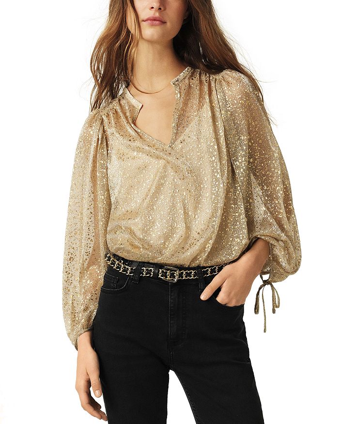 

Блузка с рукавами Curtis Bishop ba&sh, золотой