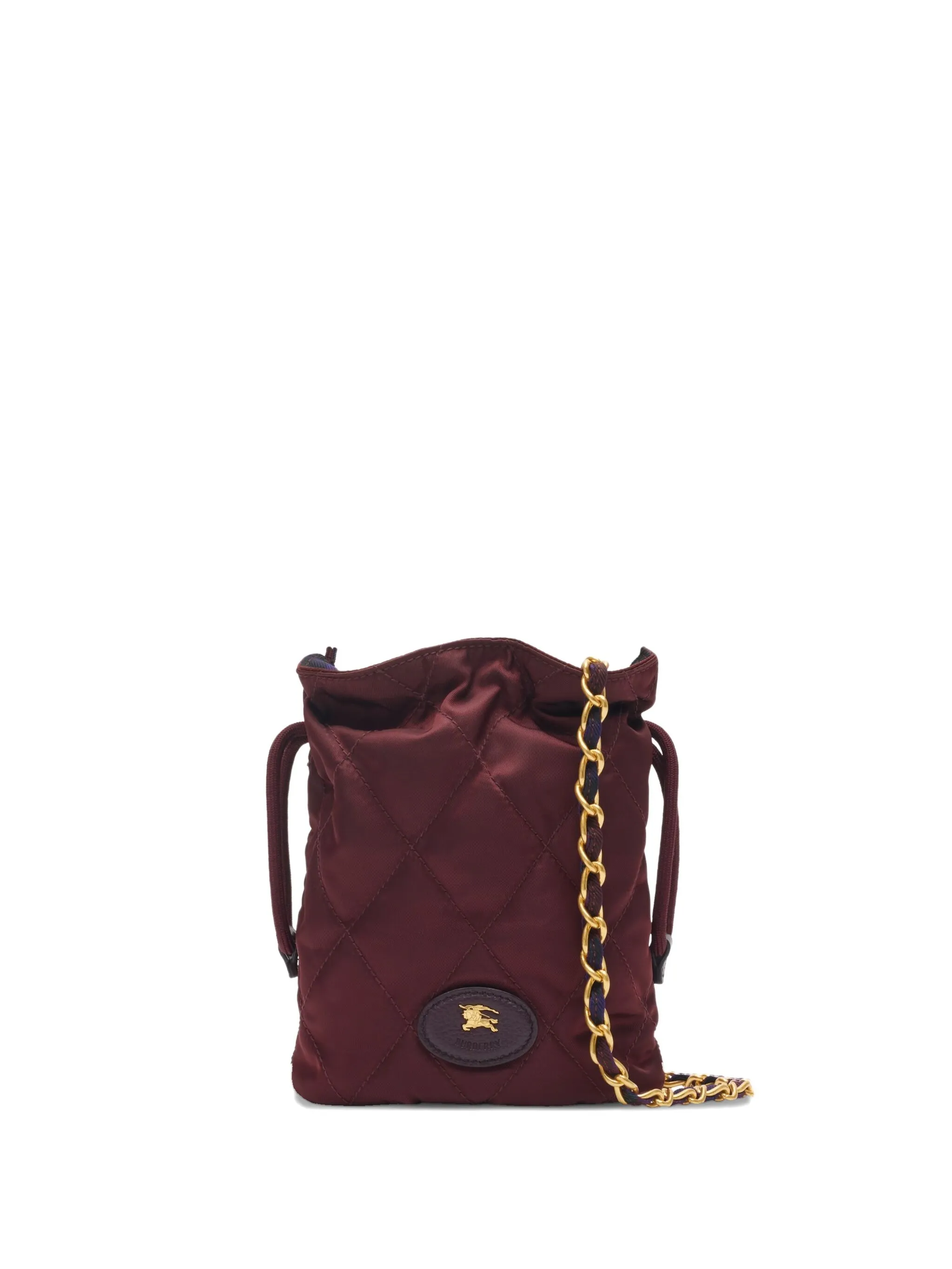 

Стеганая сумка-ведро размера мини Burberry, красный