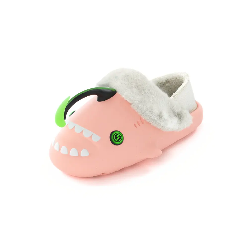 

HelloSlippers Акульи зимние тапочки Sharkicks с закрытым носком и каблуком, унисекс, розовые, цвет Pink