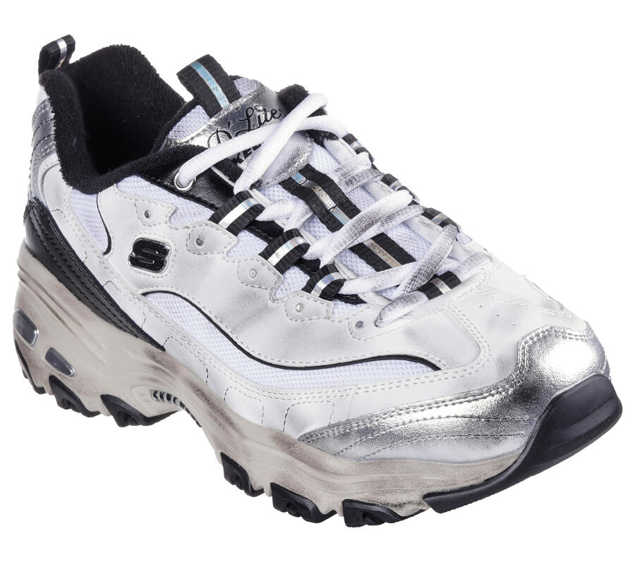 SKECHERS Женские кроссовки D'LITES VINTAGE VISION, черные/разноцветные