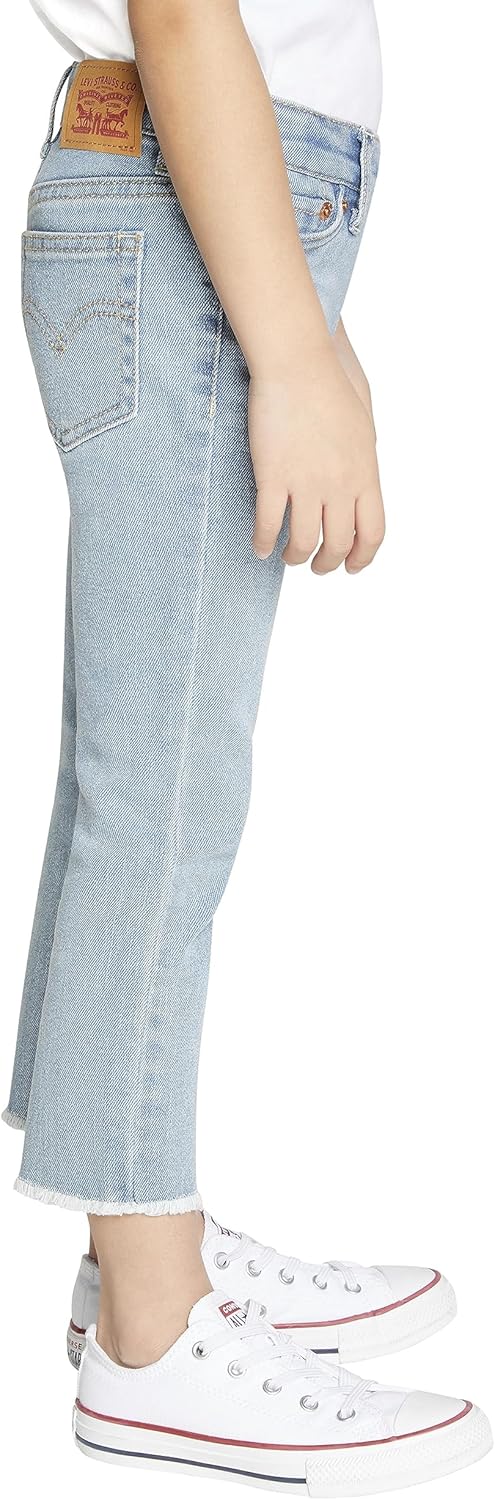 Джинсы прямого кроя с высокой талией для девочек Levi's, Bauhaus Blues — фото 3