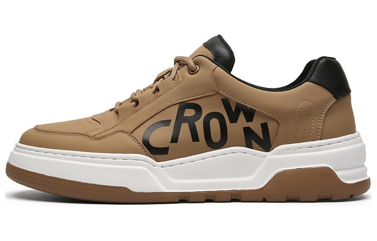 

Кроссовки Wear-Resistant Low-Top Skateboard Shoes Men's CROWN, светло-коричневый