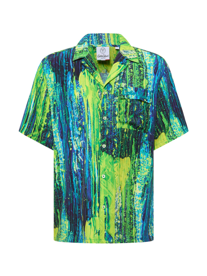 

Carlo Colucci Рубашка Fasoli цвета бензина