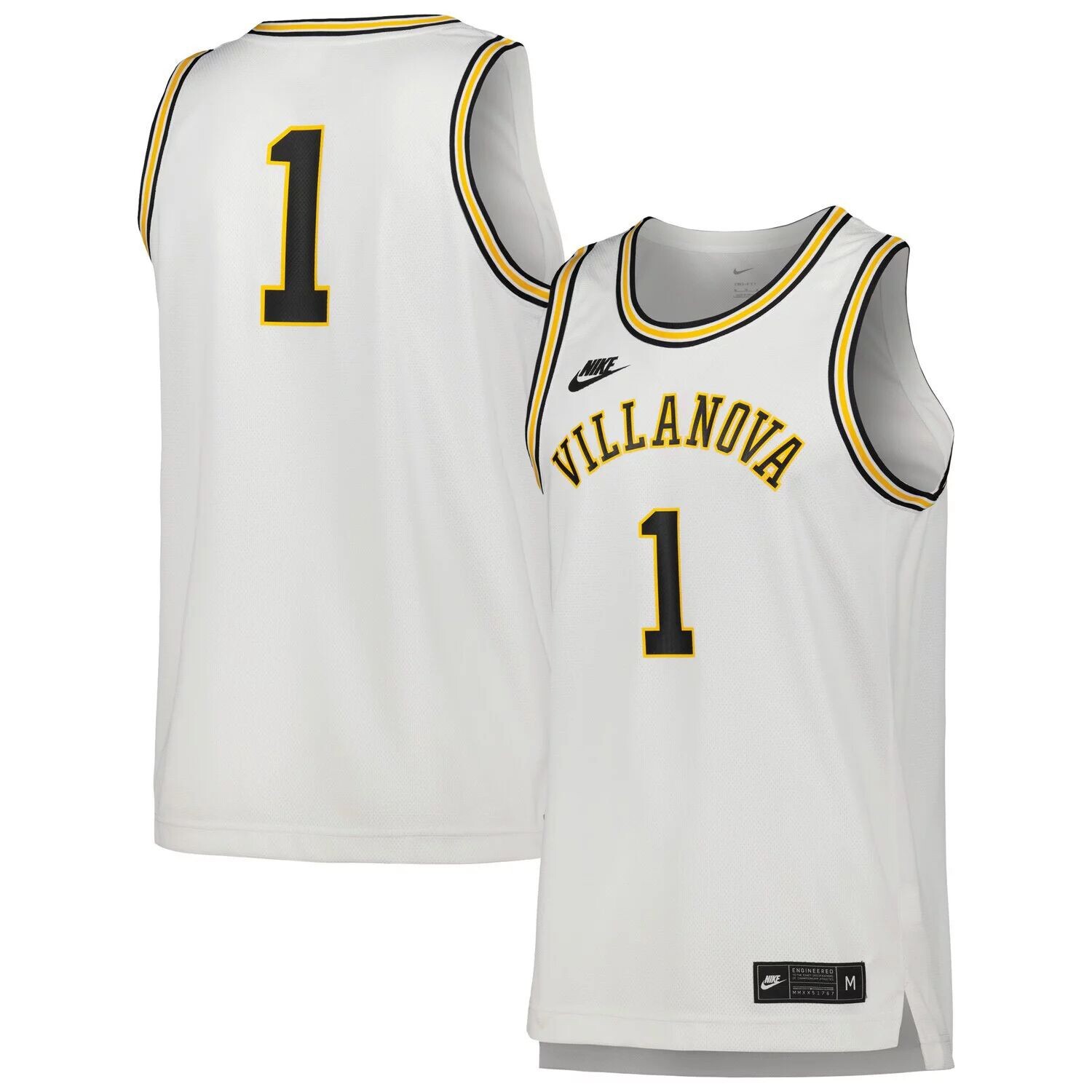 

Мужская белая баскетбольная майка №1 Villanova Wildcats реплика Nike, Белый, Мужская белая баскетбольная майка №1 Villanova Wildcats реплика Nike