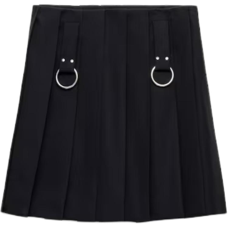 

Плиссированная габардиновая юбка PRADA, черный