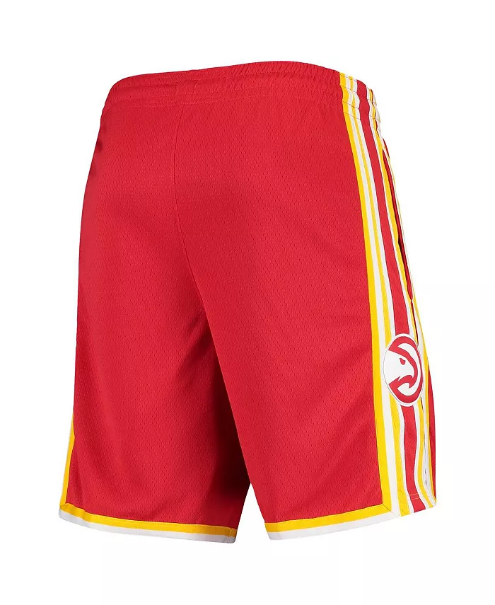 Мужские шорты Atlanta Hawks 2020/21 Association Edition Performance Swingman красного и золотого цветов Nike — фото 4