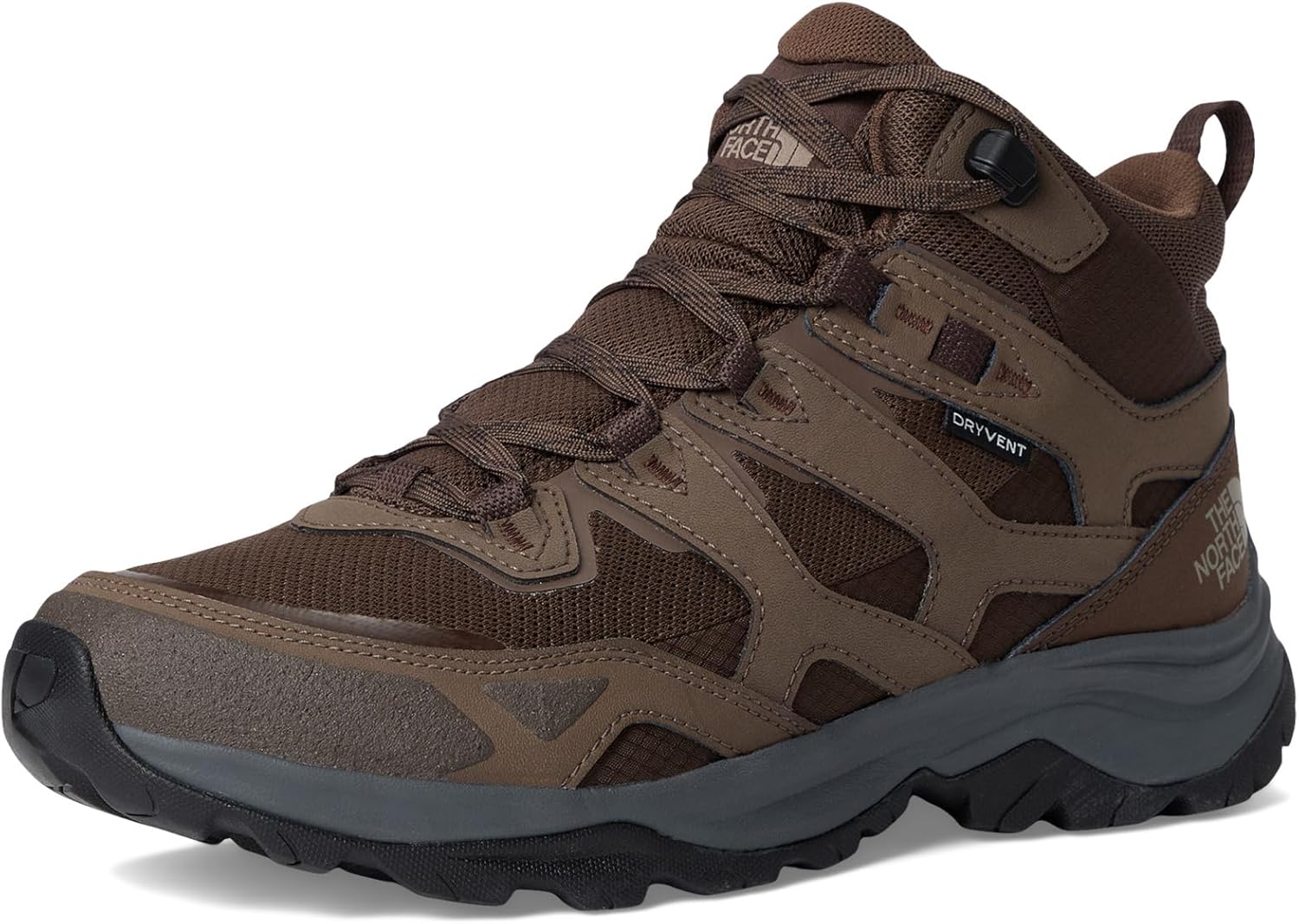 Мужские водонепроницаемые походные ботинки THE NORTH FACE Hedgehog 3 Mid, Верх из кожи рипстоп, резиновая подошва, коричневый — фото 2