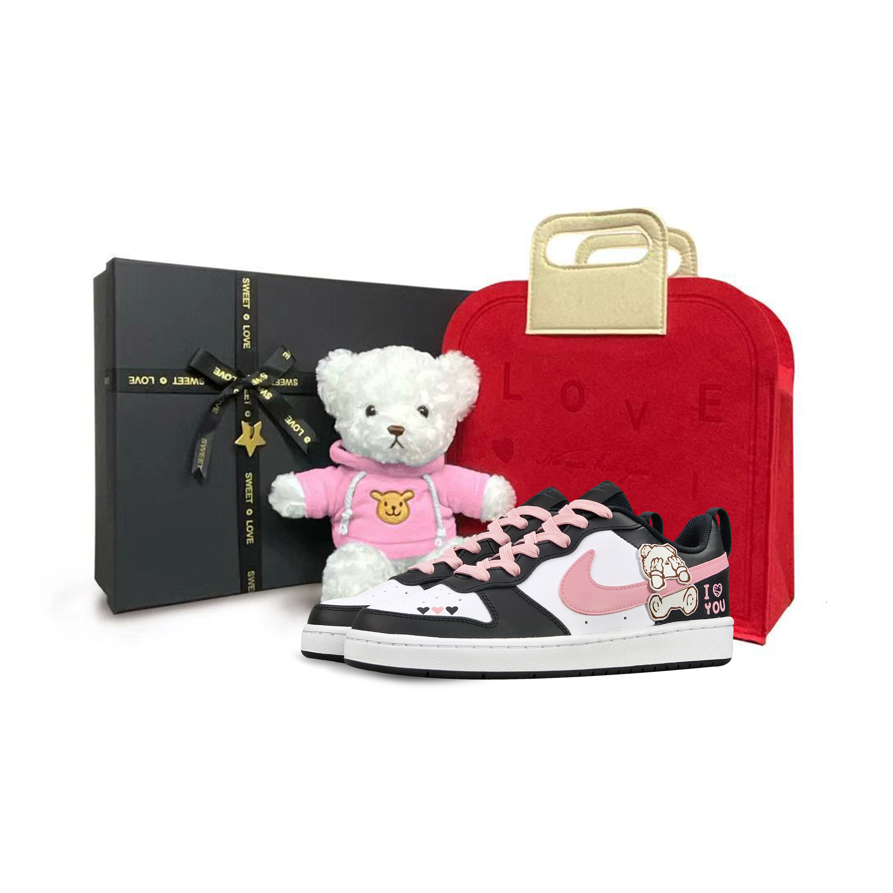 

Низкие детские кроссовки для скейтбординга Court Borough Tower Rabbit для подростков Nike, розовый