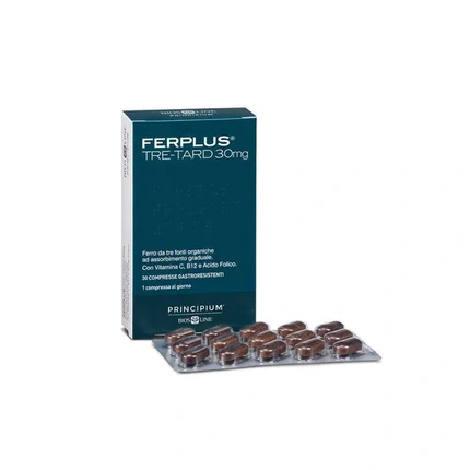 

Biosline Principium Ferplus Tre-Tard 30 мг добавка железа 30 таблеток Bios Line
