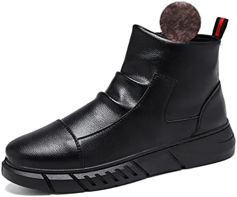 

Мужские итальянские высокие ботинки Vannida из кашемира и кожи, осенне-зимние ботинки Чакка с боковой молнией, противоскользящие и с амортизацией, черный