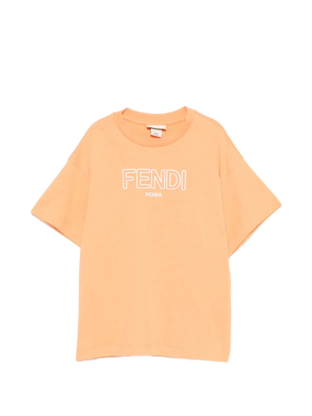 Футболка с логотипом Fendi Kids, оранжевый