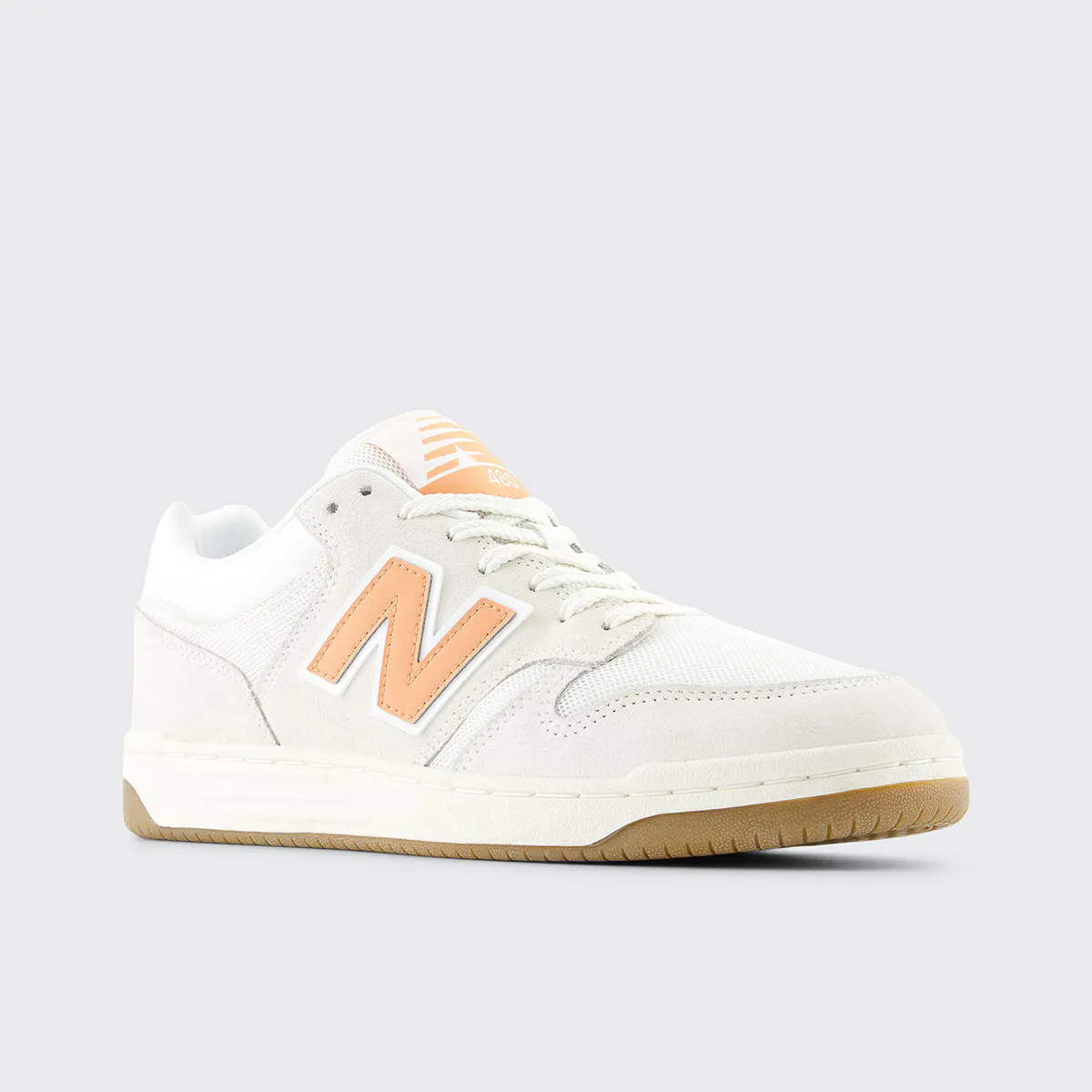 Женские повседневные кроссовки New Balance 480, белый/коралловый — фото 2