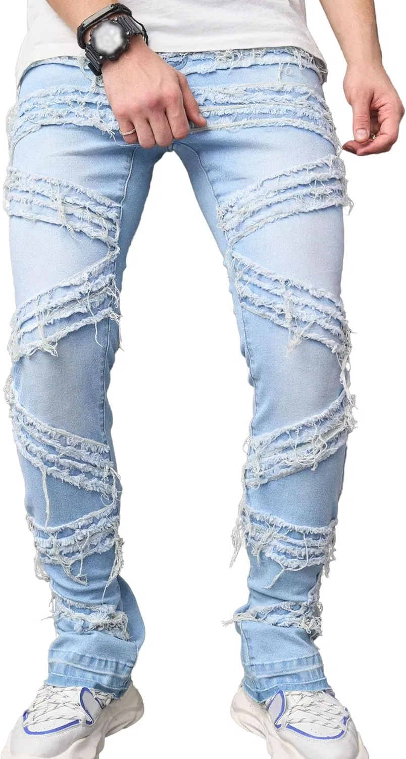 Джинсы потертые Light Blue