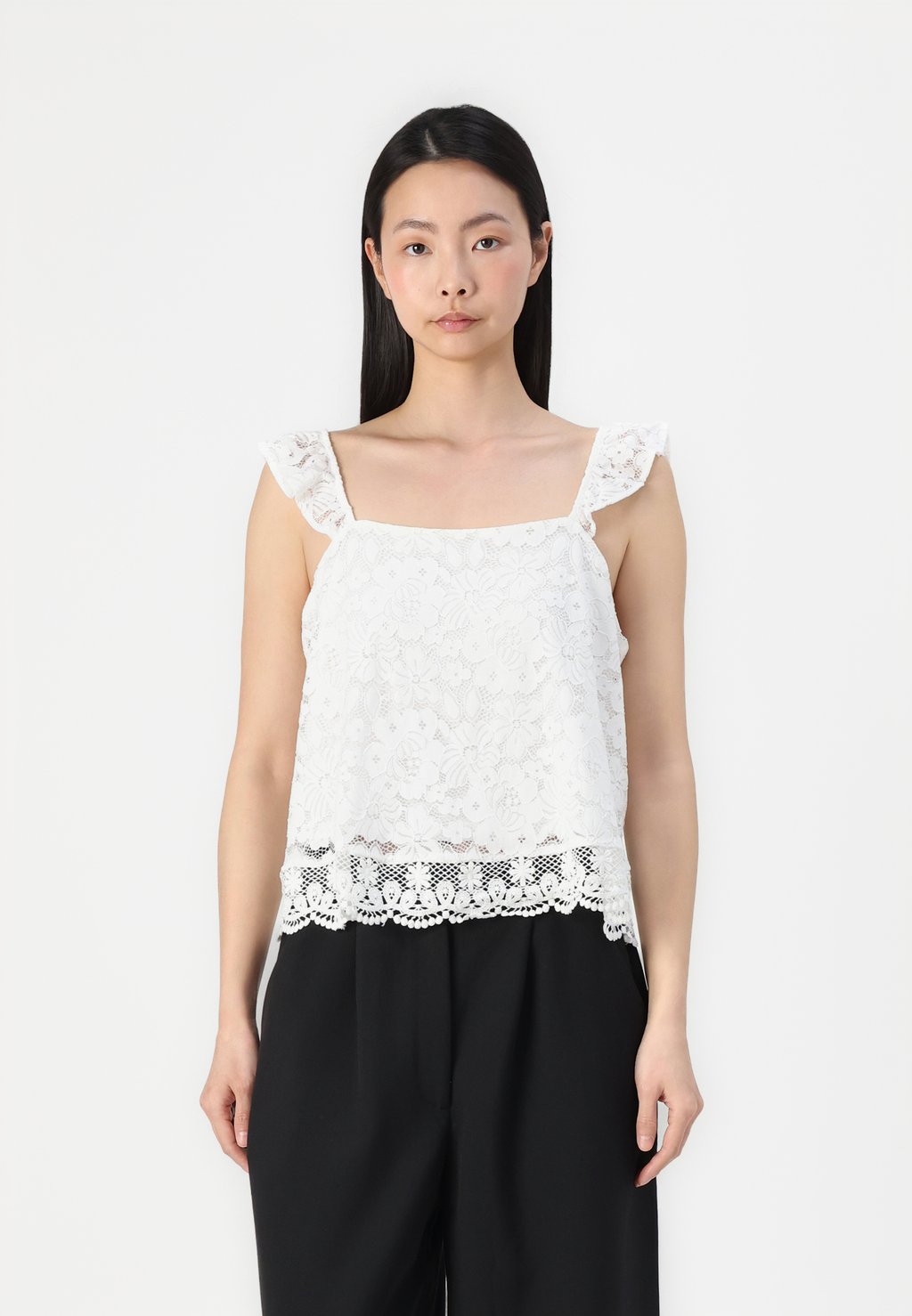 

Топ VMHONEY FRILL SINGLET Vero Moda, кремовый