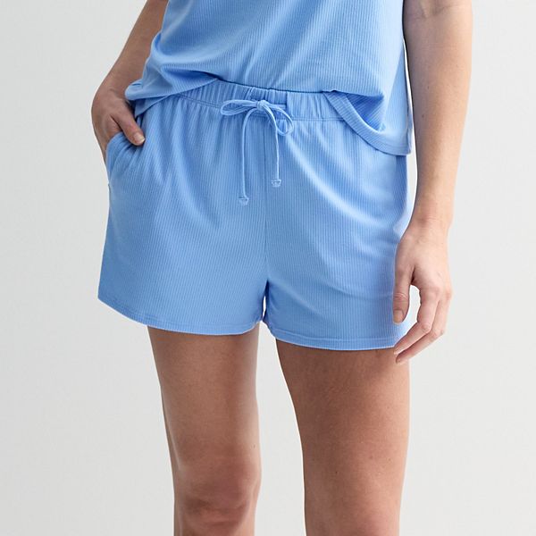 

Женские рифленые шорты для пижамы Sonoma Goods For Life, New Periwinkle