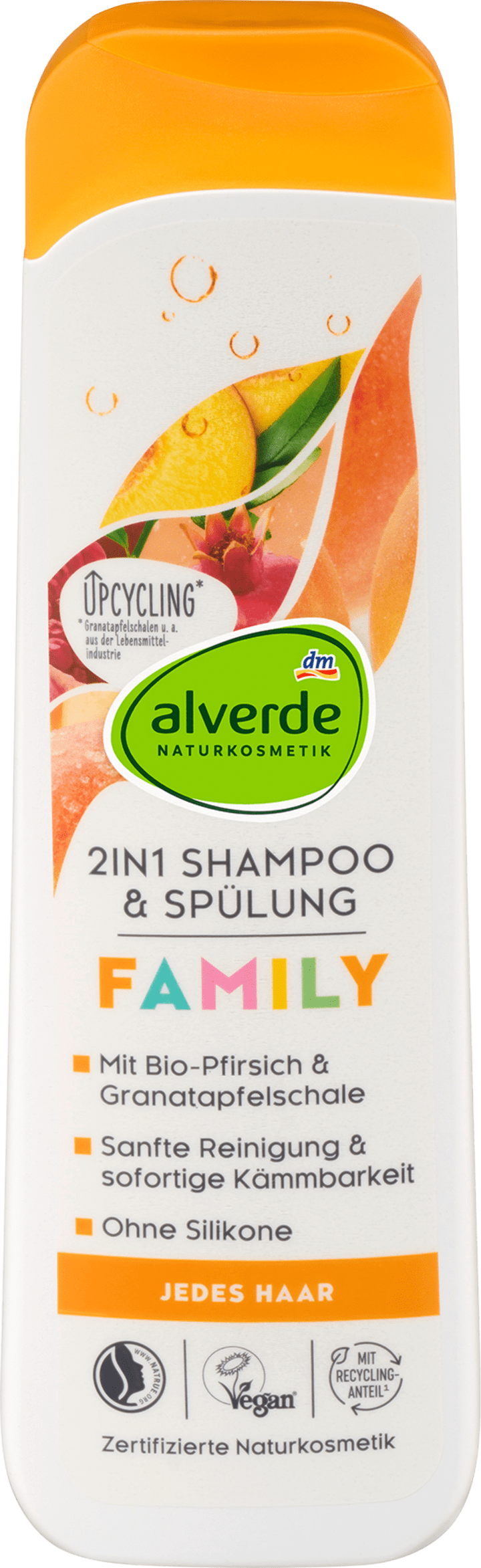 

Шампунь alverde NATURKOSMETIK Shampoo & Conditioner Family 2in1, 300 ml