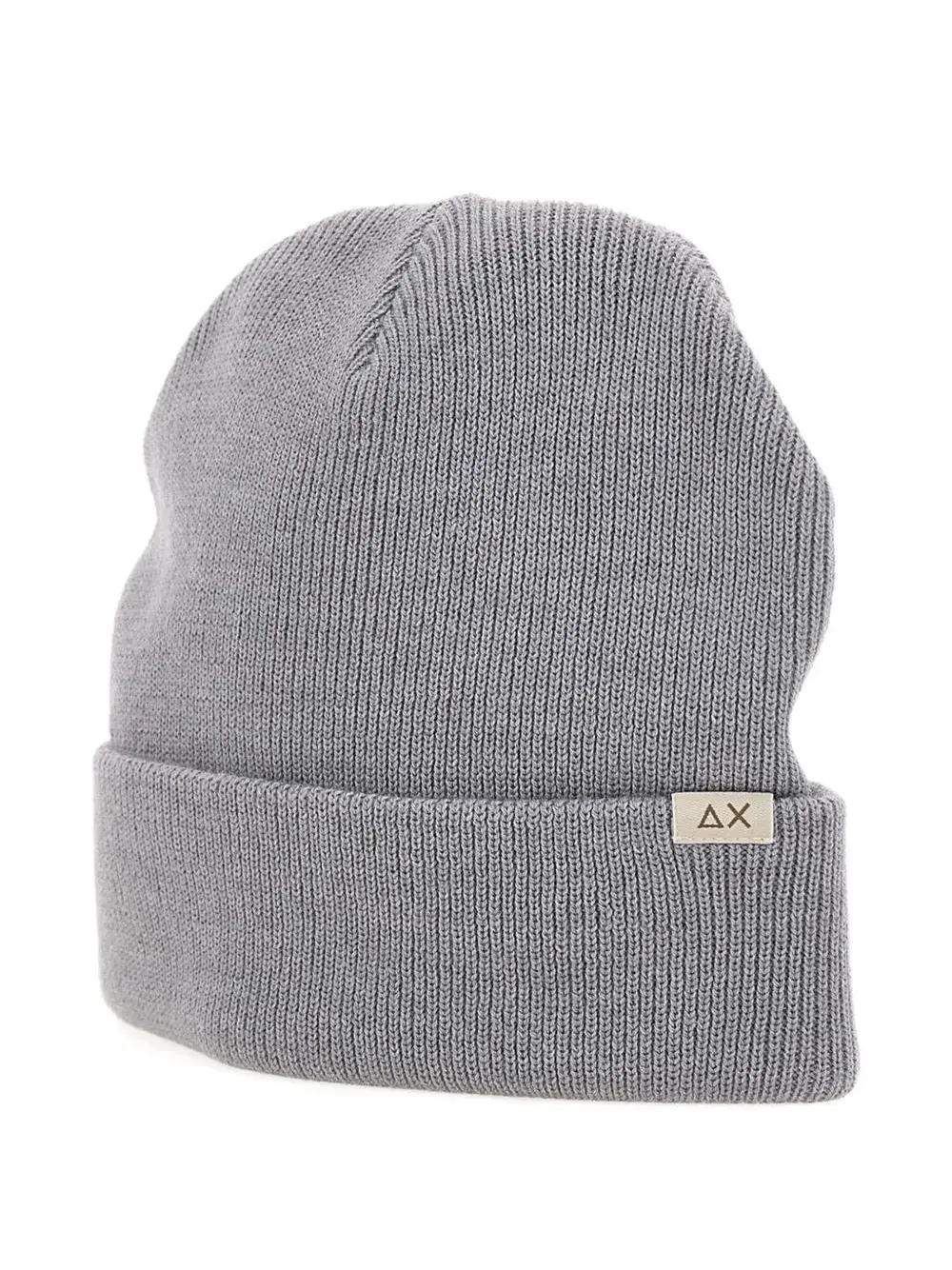 

Вязаная шапка в рубчик Sun68, серый