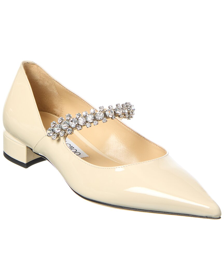 Джимми Чу Бинг Патент Балетки Jimmy Choo, белый