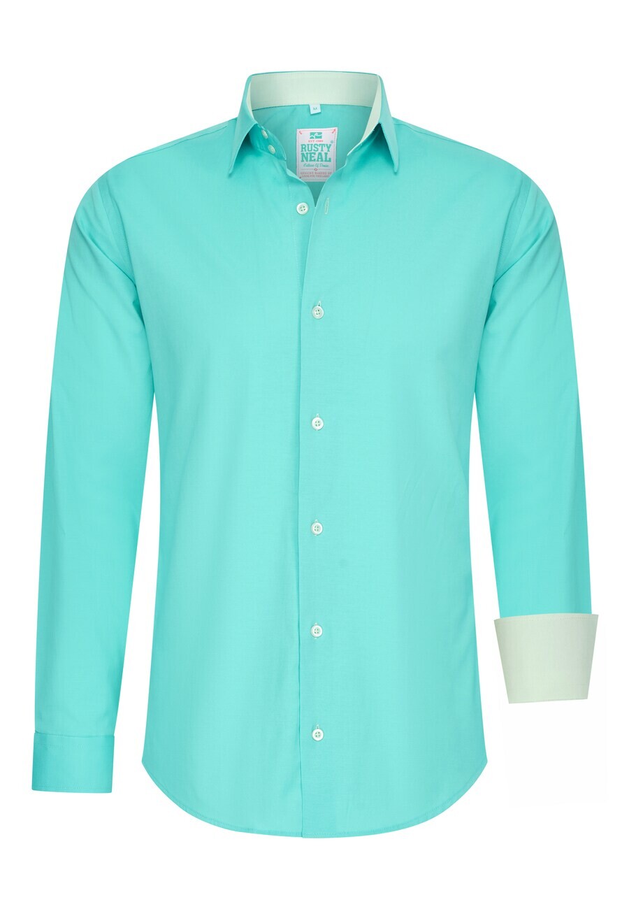 

Повседневная рубашка Rusty Neal Slim fit Button Up Shirt, синий