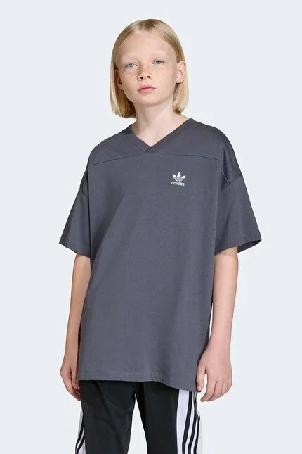 Футболка хлопковая детская Adidas Originals, серый