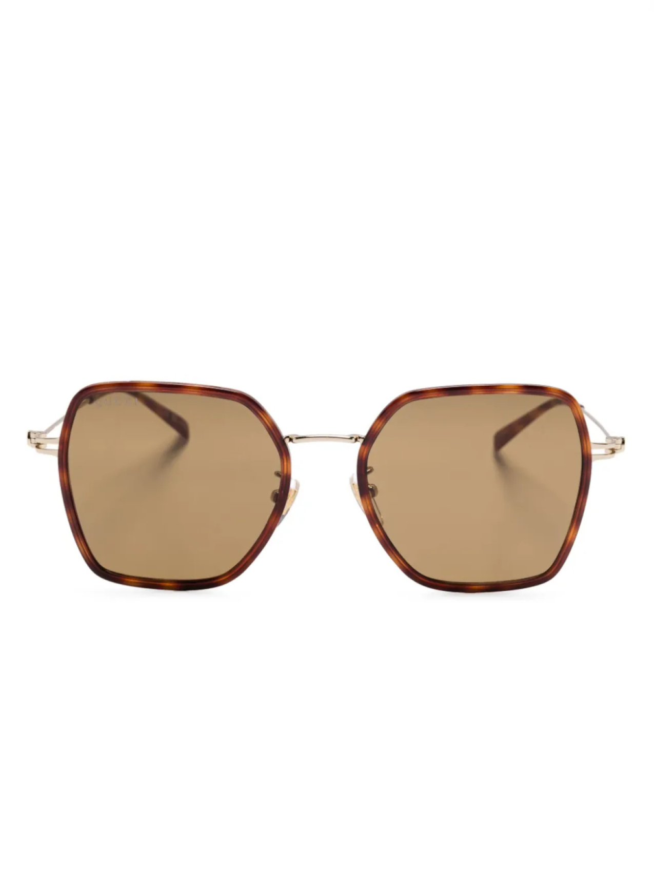 

Солнцезащитные очки Gucci Eyewear в черепаховой оправе, золотой