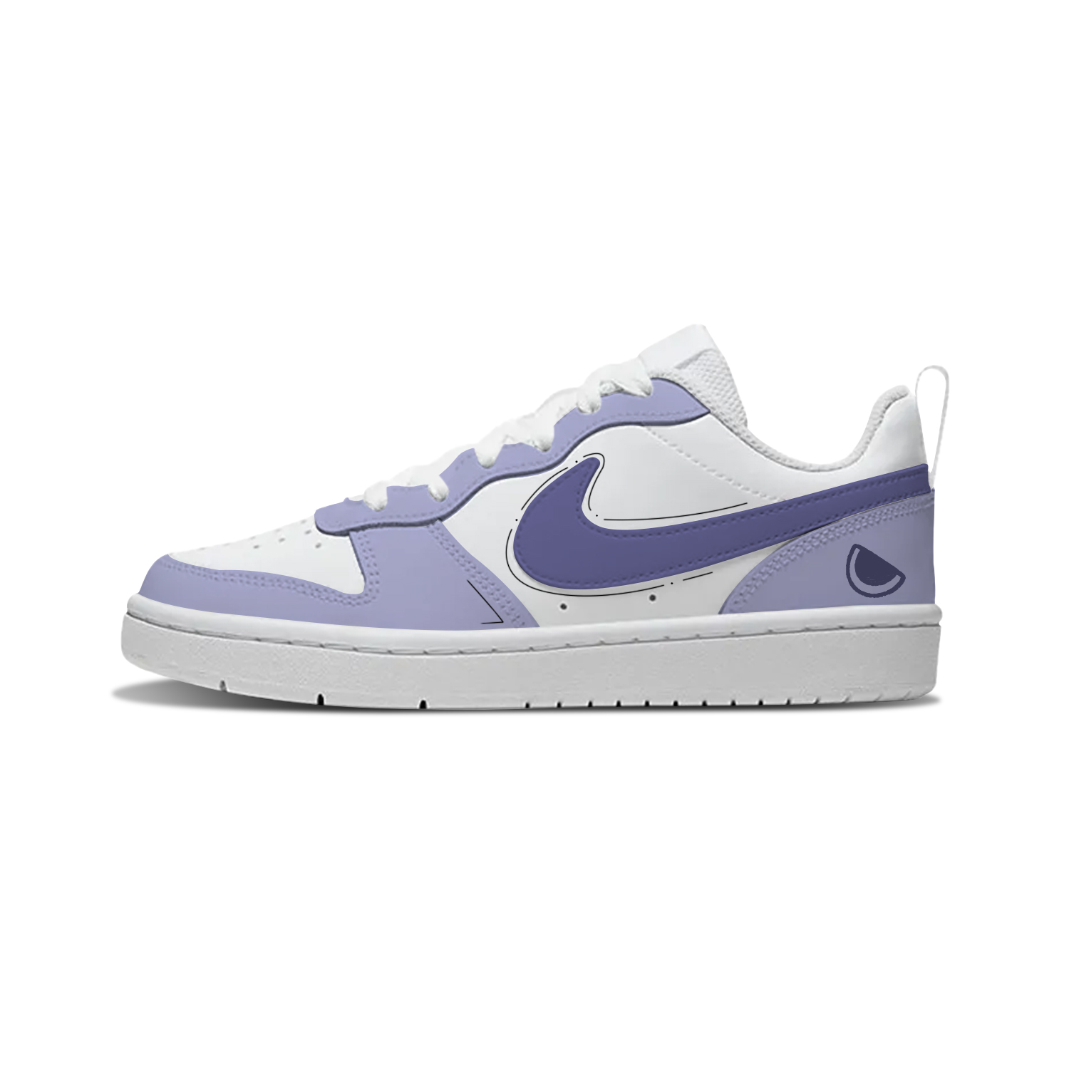 

Nike Кроссовки Court Borough Slip Resistant Abrasion Resistant Shock Absorbers Skateboard Shoes Blue White Kids'
