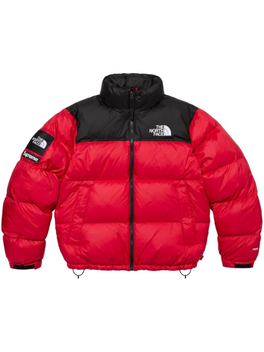 

Куртка Nuptse из коллаборации с The North Face Supreme, красный