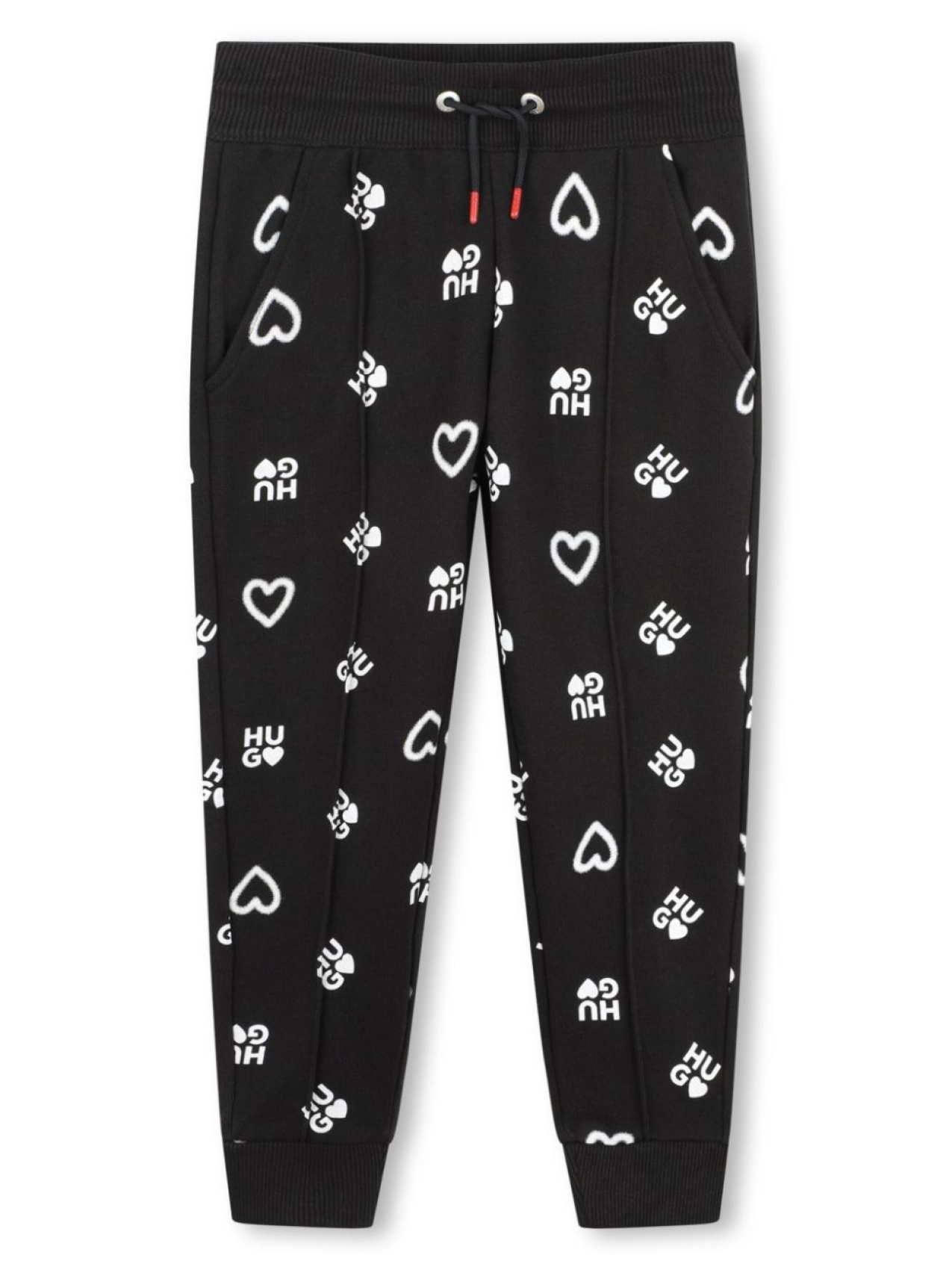 

HUGO KIDS спортивные брюки с монограммой, черный