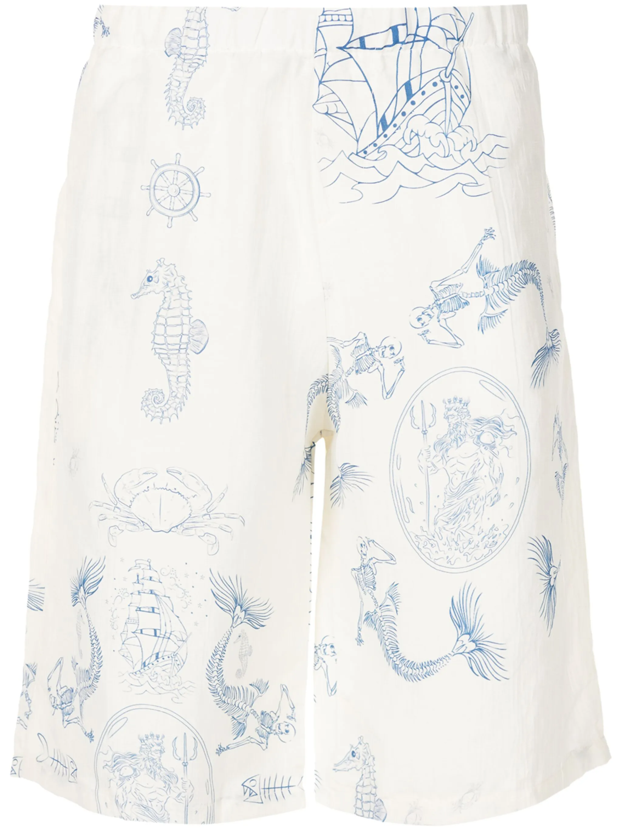 

Спортивные шорты с графичным принтом Amir Slama, белый